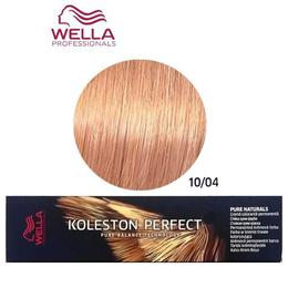 Vopsea Crema Permanenta – Wella Professionals Koleston Perfect Pure Naturals, nuanta 10/04 Blond Luminos Deschis Roscat Natural la cel mai bun pret