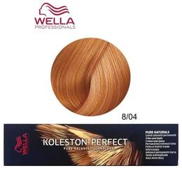 Vopsea Crema Permanenta – Wella Professionals Koleston Perfect Pure Naturals, nuanta 8/04 Blond Deschis Roscat Natural la cel mai bun pret