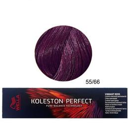 Vopsea Crema Permanenta – Wella Professionals Koleston Perfect Vibrant Reds, nuanta 55/66 Castaniu Deschis Intens Violet Intens la cel mai bun pret