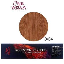 Vopsea Crema Permanenta – Wella Professionals Koleston Perfect Vibrant Reds, nuanta 8/34 Blond Deschis Auriu Aramiu la cel mai bun pret