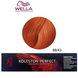 Vopsea Crema Permanenta – Wella Professionals Koleston Perfect Vibrant Reds, nuanta 88/43 Blond Deschis Intens Rosu Auriu la cel mai bun pret