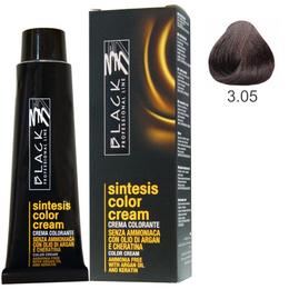 Vopsea Crema fara Amoniac – Black Professional Line Sintesis Color Cream Ammonia Free, nuanta 3.05 Plain Chocolate, 100ml la cel mai bun pret