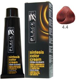 Vopsea Crema fara Amoniac – Black Professional Line Sintesis Color Cream Ammonia Free, nuanta 4.4 Copper Medium Brown, 100ml la cel mai bun pret