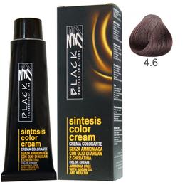 Vopsea Crema fara Amoniac – Black Professional Line Sintesis Color Cream Ammonia Free, nuanta 4.6 Purple Medium Brown, 100ml la cel mai bun pret