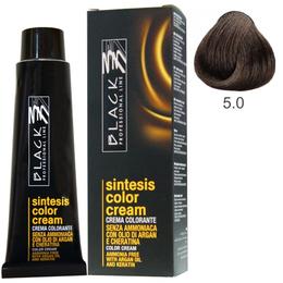 Vopsea Crema fara Amoniac – Black Professional Line Sintesis Color Cream Ammonia Free, nuanta 5.0 Light Brown, 100ml la cel mai bun pret