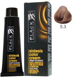 Vopsea Crema fara Amoniac – Black Professional Line Sintesis Color Cream Ammonia Free, nuanta 5.3 Light Golden Brown, 100ml la cel mai bun pret