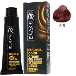 Vopsea Crema fara Amoniac – Black Professional Line Sintesis Color Cream Ammonia Free, nuanta 5.5 Mahogany Light Brown, 100ml la cel mai bun pret