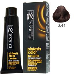 Vopsea Crema fara Amoniac – Black Professional Line Sintesis Color Cream Ammonia Free, nuanta 6.41 Wood, 100ml la cel mai bun pret