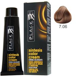 Vopsea Crema fara Amoniac – Black Professional Line Sintesis Color Cream Ammonia Free, nuanta 7.06 Warm Medium Blond, 100ml la cel mai bun pret