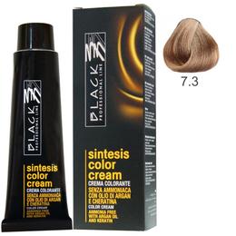 Vopsea Crema fara Amoniac – Black Professional Line Sintesis Color Cream Ammonia Free, nuanta 7.3 Medium Golden Blond, 100ml la cel mai bun pret