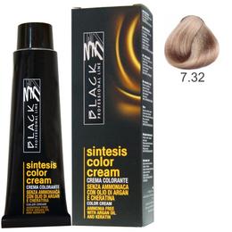 Vopsea Crema fara Amoniac – Black Professional Line Sintesis Color Cream Ammonia Free, nuanta 7.32 Coffee with Milk, 100ml la cel mai bun pret