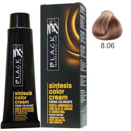 Vopsea Crema fara Amoniac – Black Professional Line Sintesis Color Cream Ammonia Free, nuanta 8.06 Warm Light Blond, 100ml la cel mai bun pret