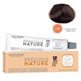 Vopsea Permanenta Fara Amoniac – Alfaparf Milano Precious Nature Ammonia-Free Permanent Hair Color, nuanta 5.32 Castano Chiaro Dorato Irise la cel mai bun pret