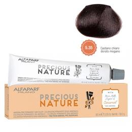 Vopsea Permanenta Fara Amoniac – Alfaparf Milano Precious Nature Ammonia-Free Permanent Hair Color, nuanta 5.35 Castano Chiaro Dorato Mogano la cel mai bun pret