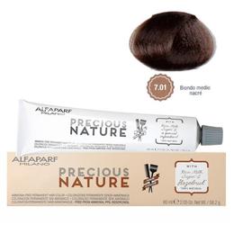 Vopsea Permanenta Fara Amoniac – Alfaparf Milano Precious Nature Ammonia-Free Permanent Hair Color, nuanta 7.01 Biondo Medio Nacre la cel mai bun pret