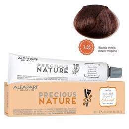 Vopsea Permanenta Fara Amoniac – Alfaparf Milano Precious Nature Ammonia-Free Permanent Hair Color, nuanta 7.35 Biondo Medio Dorato Mogano la cel mai bun pret