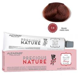 Vopsea Permanenta Fara Amoniac – Alfaparf Milano Precious Nature Ammonia-Free Permanent Hair Color, nuanta 7.4 Biondo Medio Rame la cel mai bun pret