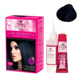 Vopsea Permanenta – Kallos Glow Long Lasting Cream Hair Colour Nuanta 110 Negru Albastrui la cel mai bun pret