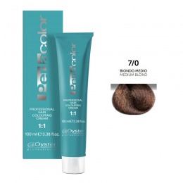 Vopsea Permanenta – Oyster Cosmetics Perlacolor Professional Hair Coloring Cream nuanta 7/0 Biondo Medio la cel mai bun pret