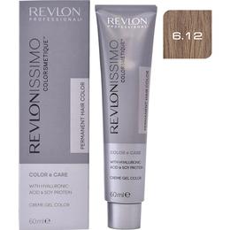 Vopsea Permanenta – Revlon Professional Revlonissimo Colorsmetique Permanent Hair Color, nuanta 6.12 Dark Pearly Blonde, 60ml la cel mai bun pret