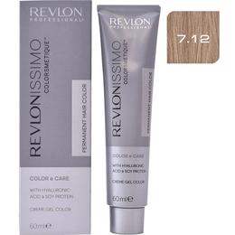 Vopsea Permanenta – Revlon Professional Revlonissimo Colorsmetique Permanent Hair Color, nuanta 7.12 Pearly Beige Blonde, 60ml la cel mai bun pret