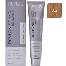 Vopsea Permanenta – Revlon Professional Revlonissimo Colorsmetique Permanent Hair Color, nuanta 7.3 Golden Blonde, 60ml la cel mai bun pret