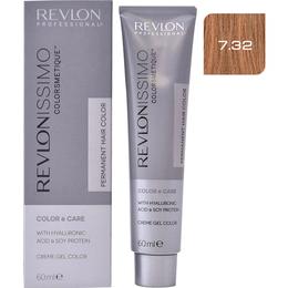 Vopsea Permanenta – Revlon Professional Revlonissimo Colorsmetique Permanent Hair Color, nuanta 7.32 Medium Golden Pearl Blonde, 60ml la cel mai bun pret