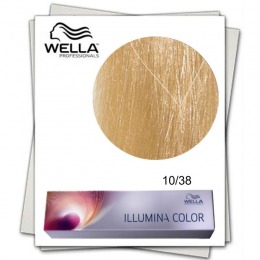 Vopsea Permanenta – Wella Professionals Illumina Color Nuanta 10/38 blond luminos deschis auriu albastru la cel mai bun pret