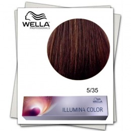 Vopsea Permanenta – Wella Professionals Illumina Color Nuanta 5/35 castaniu deschis auriu mahon la cel mai bun pret