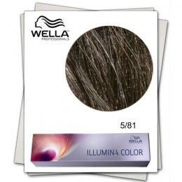 Vopsea Permanenta – Wella Professionals Illumina Color Nuanta 5/81 castaniu deschis albastru cenusiu la cel mai bun pret