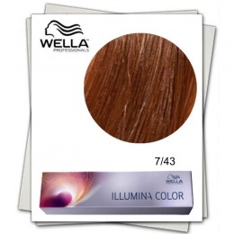 Vopsea Permanenta – Wella Professionals Illumina Color Nuanta 7/43 blond mediu rosu auriu la cel mai bun pret