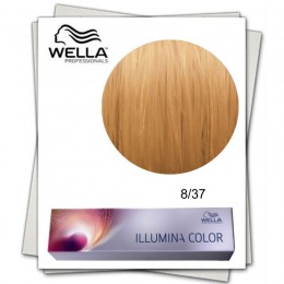 Vopsea Permanenta – Wella Professionals Illumina Color Nuanta 8/37 blond deschis auriu castaniu la cel mai bun pret