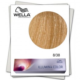 Vopsea Permanenta – Wella Professionals Illumina Color Nuanta 8/38 blond deschis auriu albastru la cel mai bun pret