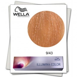 Vopsea Permanenta – Wella Professionals Illumina Color Nuanta 9/43 blond luminos aramiu auriu la cel mai bun pret