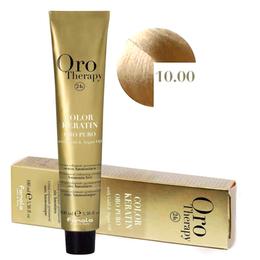 Vopsea Permanenta fara Amoniac Fanola Oro Therapy Color Keratin 10.00 Blond Platinat Intens, 100ml la cel mai bun pret