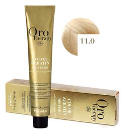 Vopsea Permanenta fara Amoniac Fanola Oro Therapy Color Keratin 11.0 Blond Super Deschis Platinat, 100ml la cel mai bun pret