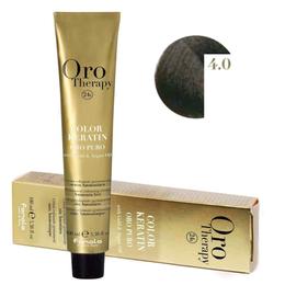 Vopsea Permanenta fara Amoniac Fanola Oro Therapy Color Keratin 4.0 Castaniu, 100ml la cel mai bun pret