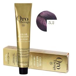 Vopsea Permanenta fara Amoniac Fanola Oro Therapy Color Keratin 5.2 Castaniu Deschis Violet, 100ml la cel mai bun pret