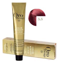 Vopsea Permanenta fara Amoniac Fanola Oro Therapy Color Keratin 5.5 Castaniu Deschis Mahon, 100ml la cel mai bun pret