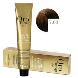 Vopsea Permanenta fara Amoniac Fanola Oro Therapy Color Keratin 7.00 Blond Intens, 100ml la cel mai bun pret