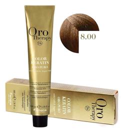 Vopsea Permanenta fara Amoniac Fanola Oro Therapy Color Keratin 8.00 Blond Deschis Intens, 100ml la cel mai bun pret