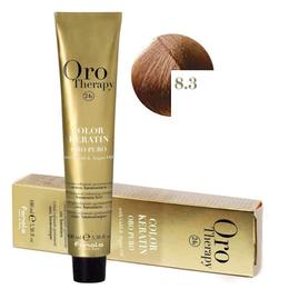 Vopsea Permanenta fara Amoniac Fanola Oro Therapy Color Keratin 8.3 Blond Deschis Auriu, 100ml la cel mai bun pret