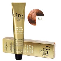 Vopsea Permanenta fara Amoniac Fanola Oro Therapy Color Keratin 8.4 Blond Deschis Aramiu, 100ml la cel mai bun pret