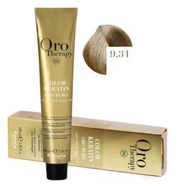 Vopsea Permanenta fara Amoniac Fanola Oro Therapy Color Keratin 9.31 Blond Foarte Deschis Nisipiu, 100ml la cel mai bun pret