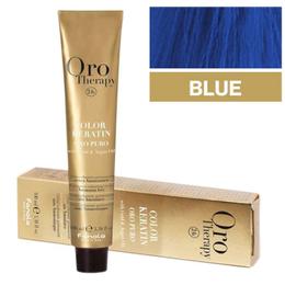 Vopsea Permanenta fara Amoniac Fanola Oro Therapy Color Keratin Oro Puro with Gold&Argan Oil Blue, 100ml la cel mai bun pret