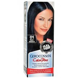 Vopsea de Par Silk&Shine Gerocossen Color Plus, nuanta 0.1 Negru Albastrui, 50 g la cel mai bun pret