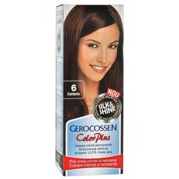 Vopsea de Par Silk&Shine Gerocossen Color Plus, nuanta 6 Castaniu, 50 g la cel mai bun pret