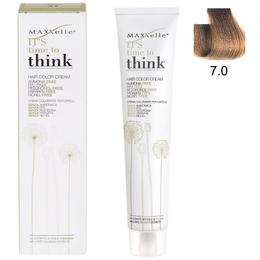 Vopsea de Par fara Amoniac cu Ulei de Argan – Maxxelle Think Hair Color Cream Ammonia-Free, nuanta 7.0 Blonde la cel mai bun pret