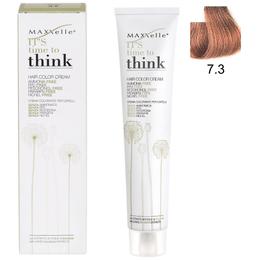 Vopsea de Par fara Amoniac cu Ulei de Argan – Maxxelle Think Hair Color Cream Ammonia-Free, nuanta 7.3 Blonde Golden la cel mai bun pret