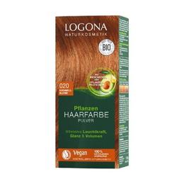 Vopsea de par 100 % naturala, 100g blond caramel – nuanta 020 Logona la cel mai bun pret